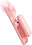 Aecooly Slim Handheld Fan [Only 1.08 in Thick], 3-Speed Thin Portable Mini Fan, USB Rechargeable Personal Fan Small Foldable Pocket Fan for Travel, Summer, Concerts, Lash, Gifts for Women -Pink