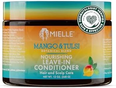 Mielle Organics Mango & Tulsi Nourishing Leave-In Conditioner for Wavy & Curly Hair, Moisturizes, Detangles, and Strengthens, Vegan and Cruelty-Free, 12 Ounce
