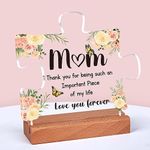 Gifts for Mom - Mom Gifts Engraved Puzzle Shaped Acrylic Plaque, Mom Birthday Gifts, Birthday Gifts for Mom, Gifts for Mom on Her Birthday, Presents for Mom, Happy Birthday Mom, Mom Birthday Presents