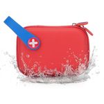 Mini First Aid Kit, 113 Pc. Water-Resistant Hard Toddler Kids Small Cute Case for Car, Home - TSA-Approved Travel Size