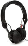 Sennheiser HD 25 Lightweight On-Ear DJ & Monitoring Headphones | Rotatable Capsule for Single-Ear Listening | 1.5M Single-Sided Cable & 1/4" Jack Adaptor Included | Black (506909)