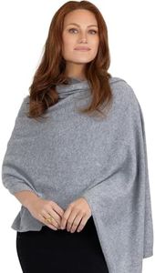 Manio Cashmere 100% Cashmere Knitted Wrap Shawl Extra Large Scarf Stole