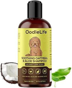 OODLELIFE Dog Shampoo and Conditioner Aloe Oatmeal + Coconut 16 fl oz - Soothes Itch Relief, Hypoallergenic, Moisturising Shampoo for Sensitive Skin Low Scent Puppy Pet Safe