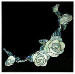 Inlaystickers for Guitars & Bass - White Roses, B-148WR-WT