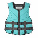 Adult Life Jacket for Swimming, Rafting & Boating | High Buoyancy Safety Vest for Water Sports, Kayaking & Beach Activities | Lightweight & Adjustable Fit (Blue)