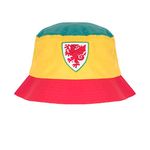 Wales F.A. FA Wales Official FAW Football Gift Bucket Hat Red Yellow Green S/M