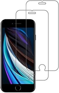 Cracksin [2 unidades] Protector de pantalla compatible con iPhone SE 3/2 [2022/2020] Protector de pantalla [sin vidrio] 100% sensor de huellas dactilares Nano-Glasss 9H Glass