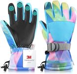 Ski Gloves, Winter Gloves,Winter Waterproof Ski Gloves, Warm and Breathable Snow Gloves, Suitable for Outdoor Sports of Boys and Girls in Cold Winter