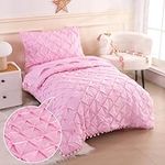 Wowelife Pink Toddler Bedding Set, 