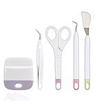 Craft Weeding Tools Set, Basic Weeding Vinyl tool Cardstock Craft Mint Tools Kit Basic Set for Cricut/Silhouette/Weeder/Scraper/Spatula/Tweezers/Scissor (Tool Set)