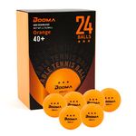 BOOMA Ping Pong Balls | 3-Star 40+ Table Tennis Balls | Premium ABS Training Balls | Highly Durable for Indoor/Outdoor Ping Pong Games, Competitions (Pack of 24, Orange)