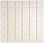 White Unglazed Porcelain Mosaic Square 2x2 Inch Porcelain Floor & Wall Tile (10 Pcs/10 Sq. Ft. Per Case, 1 Standard Shipping)