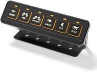 Somaer Wireless 6 Gang Switch Panel,Multifunction Remote Control Offroad Light Switch Panel with Waterproof Design,Universal Circuit IC Control System and Switch Pod,for 12V-24V Truck SUV ATV UTV Car