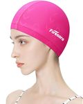 Firesara Fishtail Fabric Swimming Cap Women Men, Breathable High Elasticity Swim Cap Hair Protection Quick Dry Soft for Long Hair Short Hair, Kids Boys and Girls