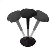 Wobble Chair Ergonomic Active Sitting Stool, Perfect for Standing Desks and Core Strengthening (Black)