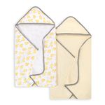 Burt's Bees Baby - Hooded Towels, Absorbent Knit Terry, Super Soft Single Ply, 100% Organic Cotton (Little Ducks, 2-Pack)