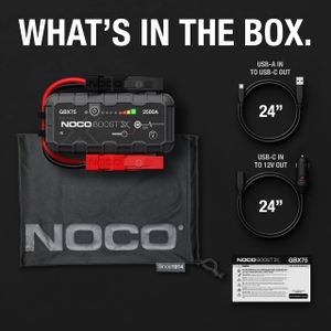NOCO Boost X GB75 Portable Jump Starter – 12V Lithium Battery Booster