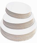 18-Pack White Cake Board Rounds,Circle Cardboard Round Base 6,8 and 10 inch, Disposable Coated Cake Plate 6 of Each Size