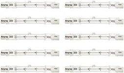 Anyray A1825Y (10-Bulbs) 75W J78 Short 120V 75 Watt J-Type DE T3 78mm Halogen Torchiere Bulb