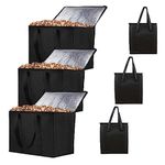 3Pcs Fuel Pellet Storage Bags, 20LBs Wood Pellet Camping Storage Bucket Containers, Wood Pellet Container, Waterproof Outdoor Charcoal Storage Wood Container for Charcoal, Wood Pellets, Grill