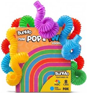BUNMO Pop Tubes - Sensory Toys - Fidget Toys - Imaginative Play & Stimulating Creative Learning - Hours of Fun for Kids - Tons of Ways to Play - Non-Mouthable Toy 3+ - 8 Pack Small