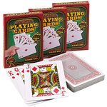 Bedwina Giant 5 x 7 Inch Playing Cards - (Pack of 3 Decks) Full Big Decks of Jumbo Poker Index Playing Card Set Each Deck is Perfect for Casino Theme Game Night and Magic Party Supplies