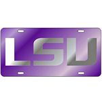 LSU Tigers Purple Laser Cut License Plate