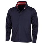 Calvin Klein Mens Collar Detail Waterproof Jacket - Navy/Red - L