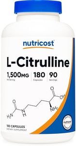 Nutricost L-Citrulline 1500mg, 180 Capsules - 750mg Per Capsule, Gluten Free, Non-GMO, Packaging May Vary
