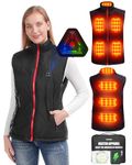 CYCYHEAT Women Heated Gilet- Lightweight Heating Vest Jacket Coat With Battery Pack Heated Clothing, 4 in 1 Smart Controller