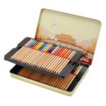 THE PALACE MUSEUM STATIONERY 48 Count Colored Pencils Set for Adult Coloring Books,Perfect for Drawing and Coloring Soft Oil Based Cores Ideal for Adults, Kids, and Beginners