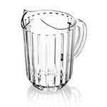 New Star 46113 Polycarbonate Plastic Restaurant Water Pitcher, 60-Ounce, Clear, Set of 12