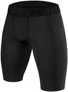 PowerLayer Men's Compression Base Layer Thermal Skins Shorts - Black Stealth, Large