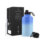 SOLARA Insulated Water Bottle 2000ml, Hot Water Bottle, Thermosteel Water Bottle for Travel, Home, Office, School, Gym, Adults, Water Bottle Hot and Cold, Sipper Bottle, Blue Wave