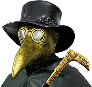 PartyHop Mascara Doctor Peste, Pico De Pájaro De Oro Disfraz Steampunk De Gas, Para Niño Y Adulto