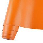 HAPPYMATES Leather Smooth Solid Color Faux Leather Sheets Roll Very Suitable for Making Crafts, Leather Earrings, Bows,Sewing,Bags,DIY Crafts (60cmx100Inch, Orange Leather)