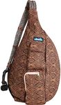 KAVU Original Rope Bag Sling Pack with Adjustable Rope Shoulder Strap, Mahogany Inlay