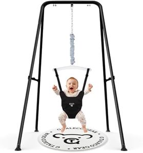 G TALECO GEAR Baby Jumper with Stand,Baby Bouncer,Easy Set-Up,Baby Exerciser for Active Babies,Suitable for Indoor and Outdoor, Water Mat Include (Black)