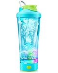 VOLTRX Electric Shaker Bottle - VortexBoost Portable USB C Rechargeable Protein Shake Mixer, Shaker Cups for Meal Replacement Shakes, BPA Free, Colored Light Base, 24 oz