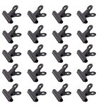 Jeemitery 20pcs 2 inch Black Bulldog Binder Paper Clips/Metal Hinge Clip File Clamps for Crafts, Food Bags, Drawings, Photos at Home Kitchen & Office Useage