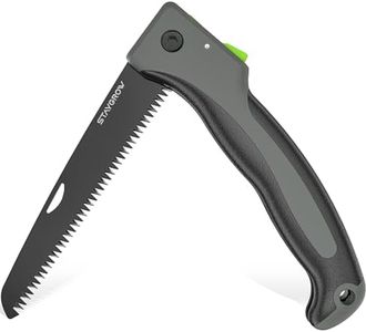 STAYGROW 7-Inch Folding Hand Pruning Saw, Heavy Duty Foldable Garden Saws with 7” Hardened SK5 High Carbon Steel Blade for Tree Trimming, Live/Dry Wood Cutting, Camping, and Hiking