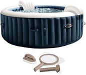 Intex 28429EP PureSpa Plus Portable Inflatable Hot Tub Bubble Jet Spa, 77 x 28 and PureSpa Hot Tub Maintenance Kit with Brush, Skimmer and Scrubber