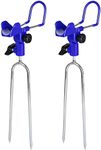 VANROUG 2 Pack Fishing Pole Holders for Bank Fishing, Fishing Rod Rack Stand Ground, Universal Plug-in Rod Holders Support Bracket Catfishing Equiment for Beach,360 Degree Adjustable (Blue)