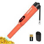 LASELION Metal Detector Pinpointer, Professional IP68 Fully Waterproof 360°Detection Handheld Pin Pointer Wand, Search Treasure Pinpointing Finder Probe with 9V Battery for Adults, Kids - Orange