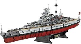 Gonli Bismarck Battleship Building Blocks Set - Germany WW2 Military Building Toys for Boys Age 8-12 - Classic Cruiser Model Bricks - Gifts for Kids and Adults