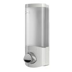 Croydex Wall Mounted Soap Dispenser - Eliminates Shower Clutter, Easy to Refill and Has a Pre-Measured Pump for Your Shower Gel, Shampoo and Conditioner, Mount On Corner or Flat Wall (White, 350ml)