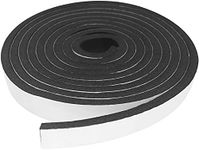 Immech - Black Gasket Foam Single Sided Adhesive Tape, Insulation Foam Strip, 25mm (width) x 5mm (form thickness) x 10-meter length