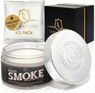 LUXURY LIFE BUTTER - 40% Extrait de Parfum Fragranced Body Butter with Hyaluronic Acid for Ultimate Moisture - Luxurious Room-Filling Natural Fragrances - Non-Greasy, USA Made, Peach Smoke, 5 oz