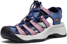 KEEN Women's Astoria West Closed Toe Sandals, Nostalgia Rose/Tangerine, 11