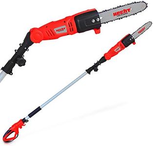 HECHT Elektro-Hochentaster 971 W Ast-Kettensäge Profi-Astsäge Teleskop Motorsäge inkl. Tragegurt (750 Watt, Schwertlänge: 24 cm, Arbeitshöhe: bis ca 4 m)